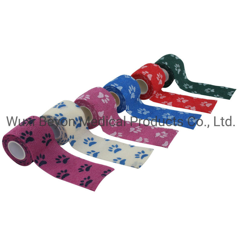 Printed Vet Wrap Animal  Coflex Cohesive Bandage Self-Adhesive Bandage With Prints