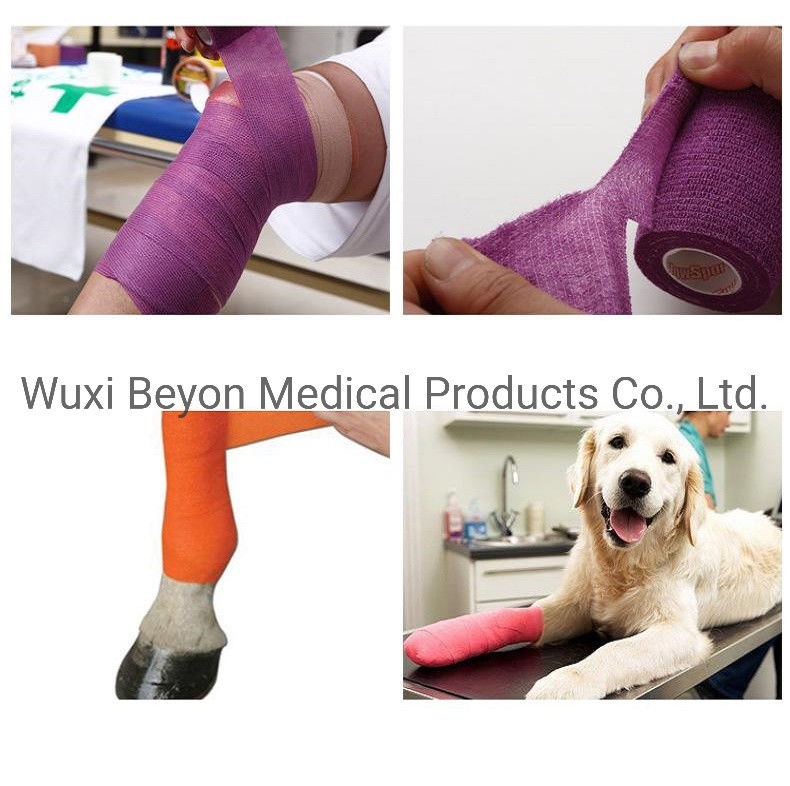 Self-Stick OEM Cohesive Bandage Private Cohesive Elastic Vet Wrap Animal Equine
