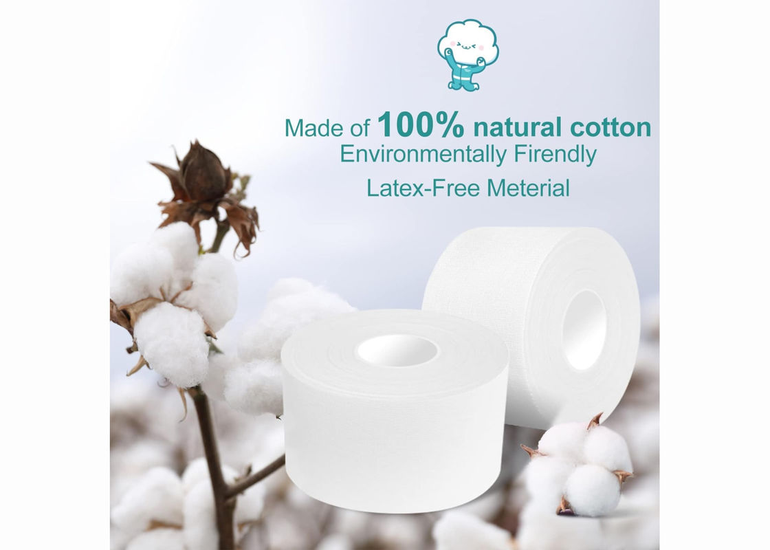 Football Knee Ankle Protection Cotton Athletic Tape Adhesive Strong Water Resistant